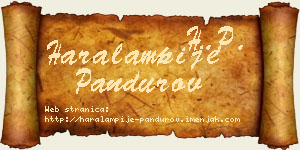 Haralampije Pandurov vizit kartica